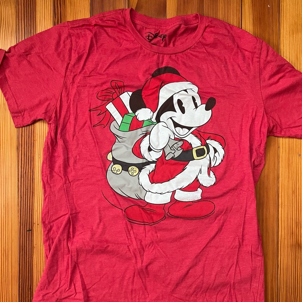 Lot of 2 Christmas Mickey shirts